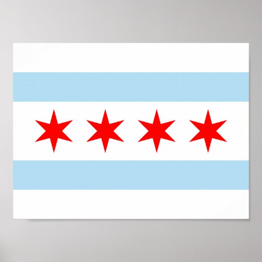 Chicago Flag Poster (Voorkant)
