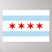 Chicago Flag Poster (Voorkant)