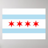 Chicago Flag Poster (Voorkant)