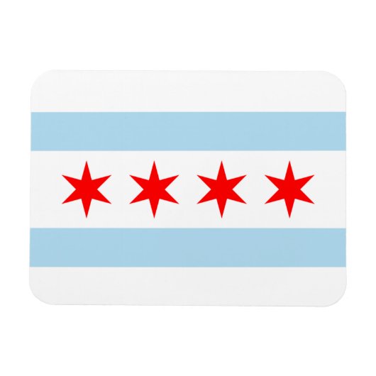 Chicago Flag Premium Flex Magnets Magneet (Horizontaal)