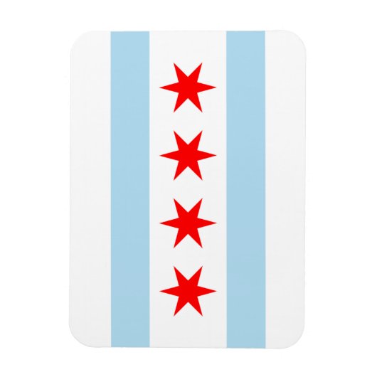 Chicago Flag Premium Flex Magnets Magneet (Verticaal)