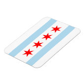 Chicago Flag Premium Flex Magnets Magneet (Linkerzijde)