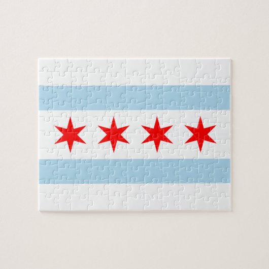 Chicago Flag Puzzle Legpuzzel (Horizontaal)