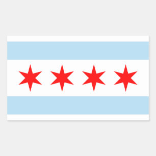 Chicago Flag Rechthoekige Sticker