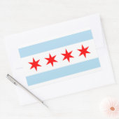 Chicago Flag Rechthoekige Sticker (Envelop)