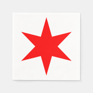 Chicago Flag Red 6-punts ster Servet