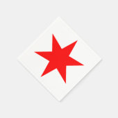 Chicago Flag Red 6-punts ster Servet (Hoek)
