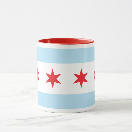 Chicago Flag Ringer Mok (Midden)
