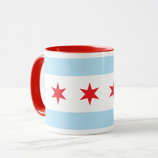 Chicago Flag Ringer Mok (Voorkant links)