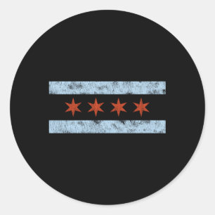 Chicago Flag Ronde Sticker