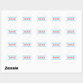 Chicago Flag Ronde Sticker (Vel)