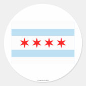 Chicago Flag Ronde Sticker (Voorkant)