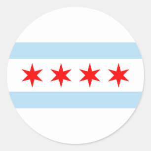 Chicago Flag Ronde Sticker