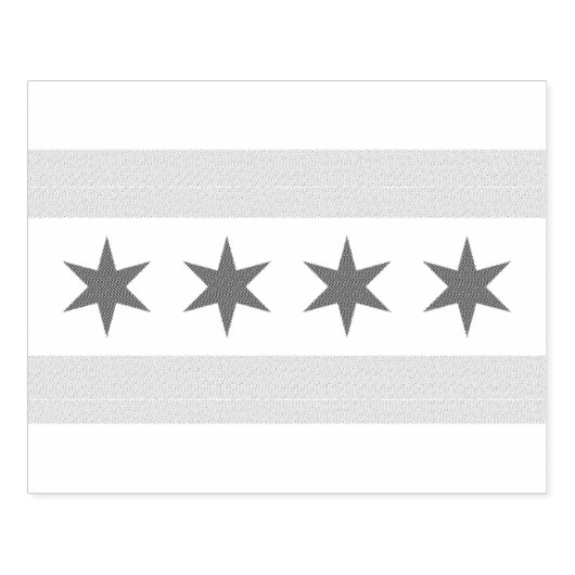 Chicago Flag Rubberstempel (Afrduk)