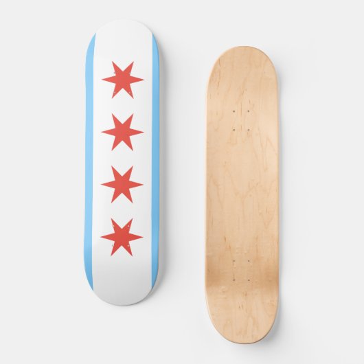 Chicago Flag Schaats Board Persoonlijk Skateboard (Voorkant)