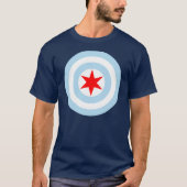 Chicago Flag Shield T Shirt (Voorkant)