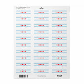 Chicago Flag Sjabloon | Rode sterren | Blauwe stre Etiket (Full Sheet)
