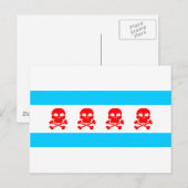 Chicago Flag Skulls Stuff Briefkaart (Voorkant / Achterkant)