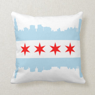 Chicago Flag Skyline American Mo Jo Pillow Kussen