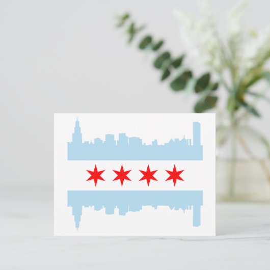 Chicago Flag Skyline Briefkaart (Staand voorkant)