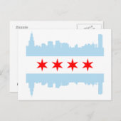 Chicago Flag Skyline Briefkaart (Voorkant / Achterkant)
