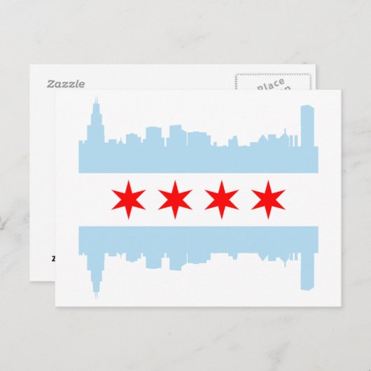 Chicago Flag Skyline Briefkaart (Voorkant / Achterkant)