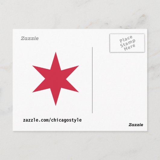 Chicago Flag Skyline Briefkaart (Achterkant)