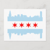 Chicago Flag Skyline Briefkaart (Voorkant)