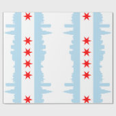 Chicago Flag Skyline Cadeaupapier (Vlak)