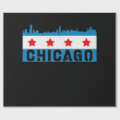  Chicago Flag Skyline Cadeaupapier (Vlak)