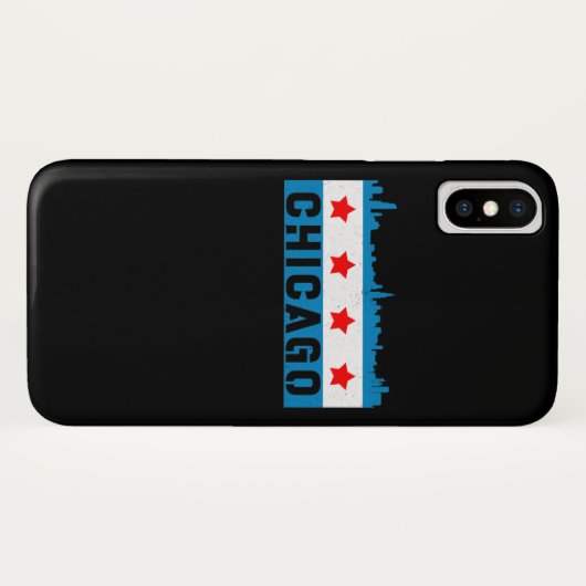 Chicago Flag Skyline Case-Mate iPhone Case (Achterkant (horizontaal))