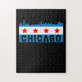  Chicago Flag Skyline Legpuzzel (Verticaal)