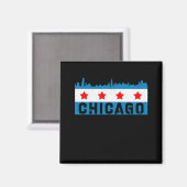 Chicago Flag Skyline Magneet (Voorkant / Achterkant)