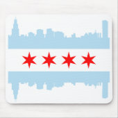 Chicago Flag Skyline Muismat (Voorkant)