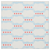 Chicago Flag Skyline Pattern Stof (Swatch)