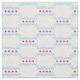 Chicago Flag Skyline Pattern Stof