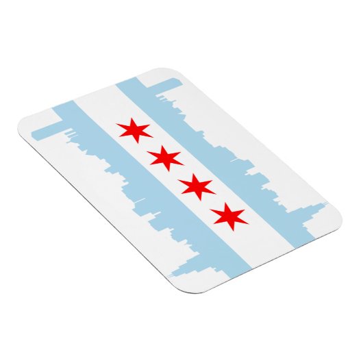 Chicago Flag Skyline Premium Flex Magneten (Rechterzijde)