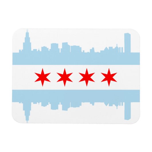 Chicago Flag Skyline Premium Flex Magneten (Horizontaal)
