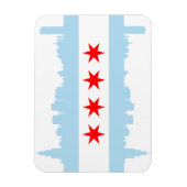 Chicago Flag Skyline Premium Flex Magneten (Verticaal)