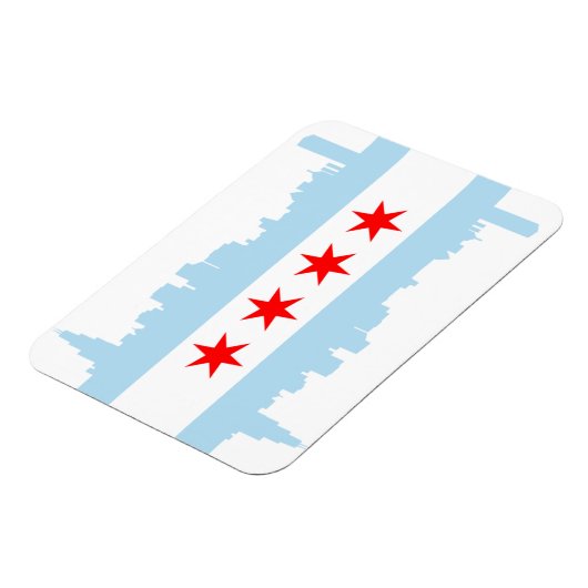 Chicago Flag Skyline Premium Flex Magneten (Linkerzijde)