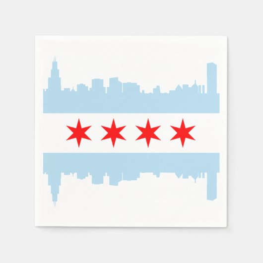 Chicago Flag Skyline Servet (Voorkant)