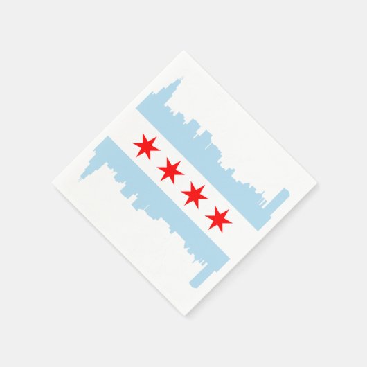 Chicago Flag Skyline Servet (Hoek)