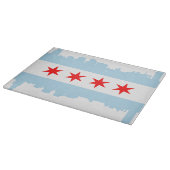 Chicago Flag Skyline Snijplank (Hoek)