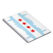 Chicago Flag Skyline Spiral Boundnotebook Notitieboek (Rechterzijde)