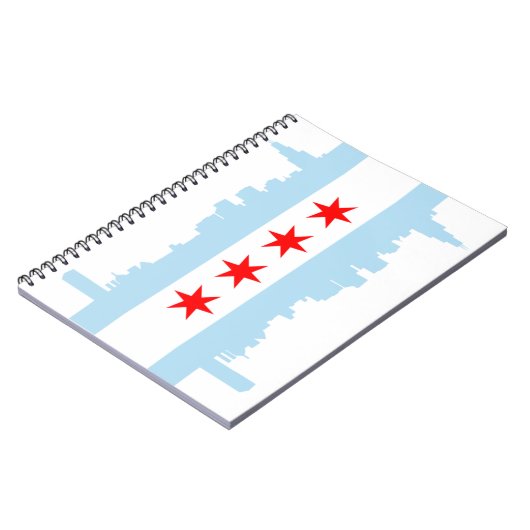Chicago Flag Skyline Spiral Boundnotebook Notitieboek (Linkerzijde)