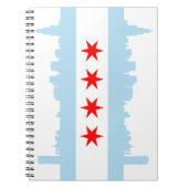 Chicago Flag Skyline Spiral Boundnotebook Notitieboek (Voorkant)