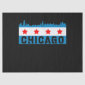  Chicago Flag Skyline Tissuepapier (Voorkant)