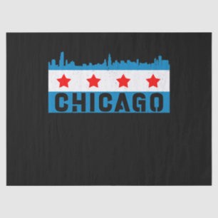 Chicago Flag Skyline Tissuepapier