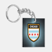 Chicago Flag Sleutelhanger (Voorkant Links)