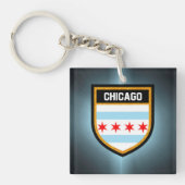 Chicago Flag Sleutelhanger (Voorkant)